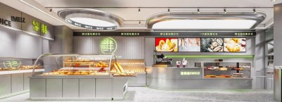 现代面包烘焙店3D模型下载